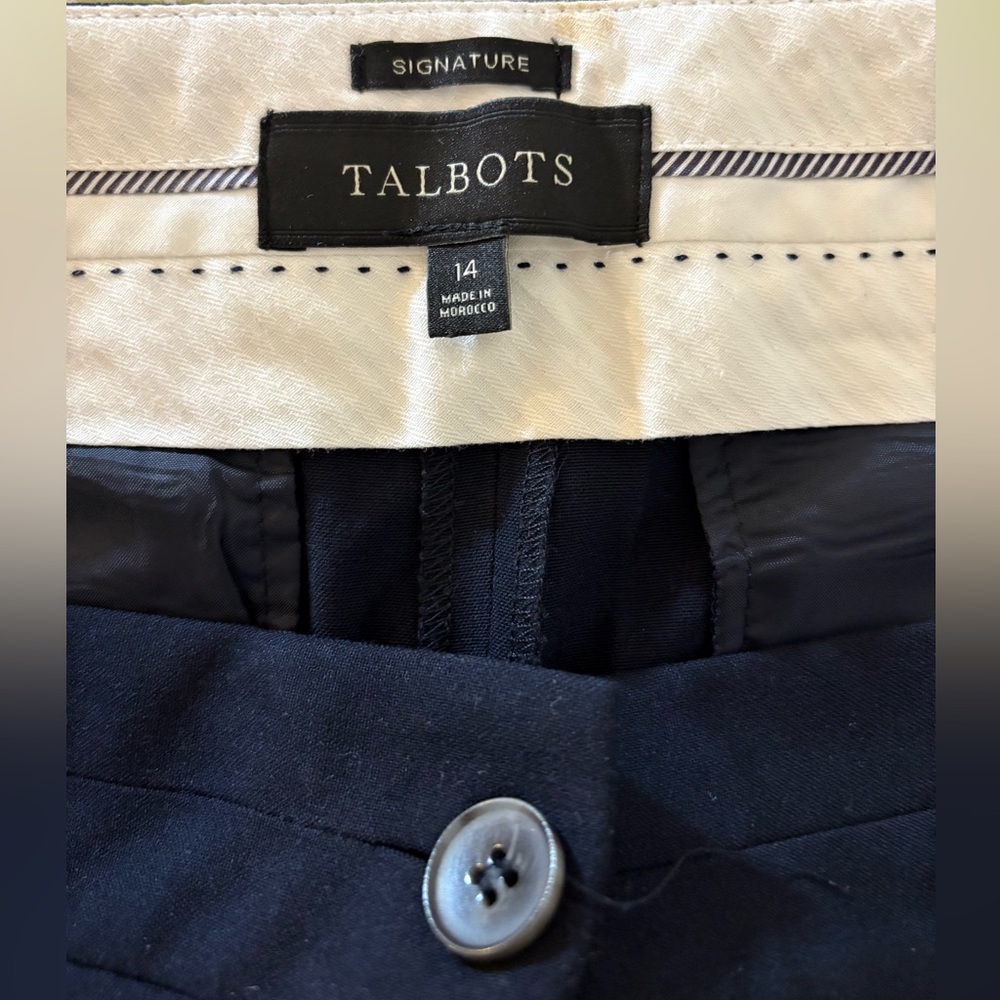 Talbots. Size 14. Dark Blue Trouser. - Picture 2 of 4